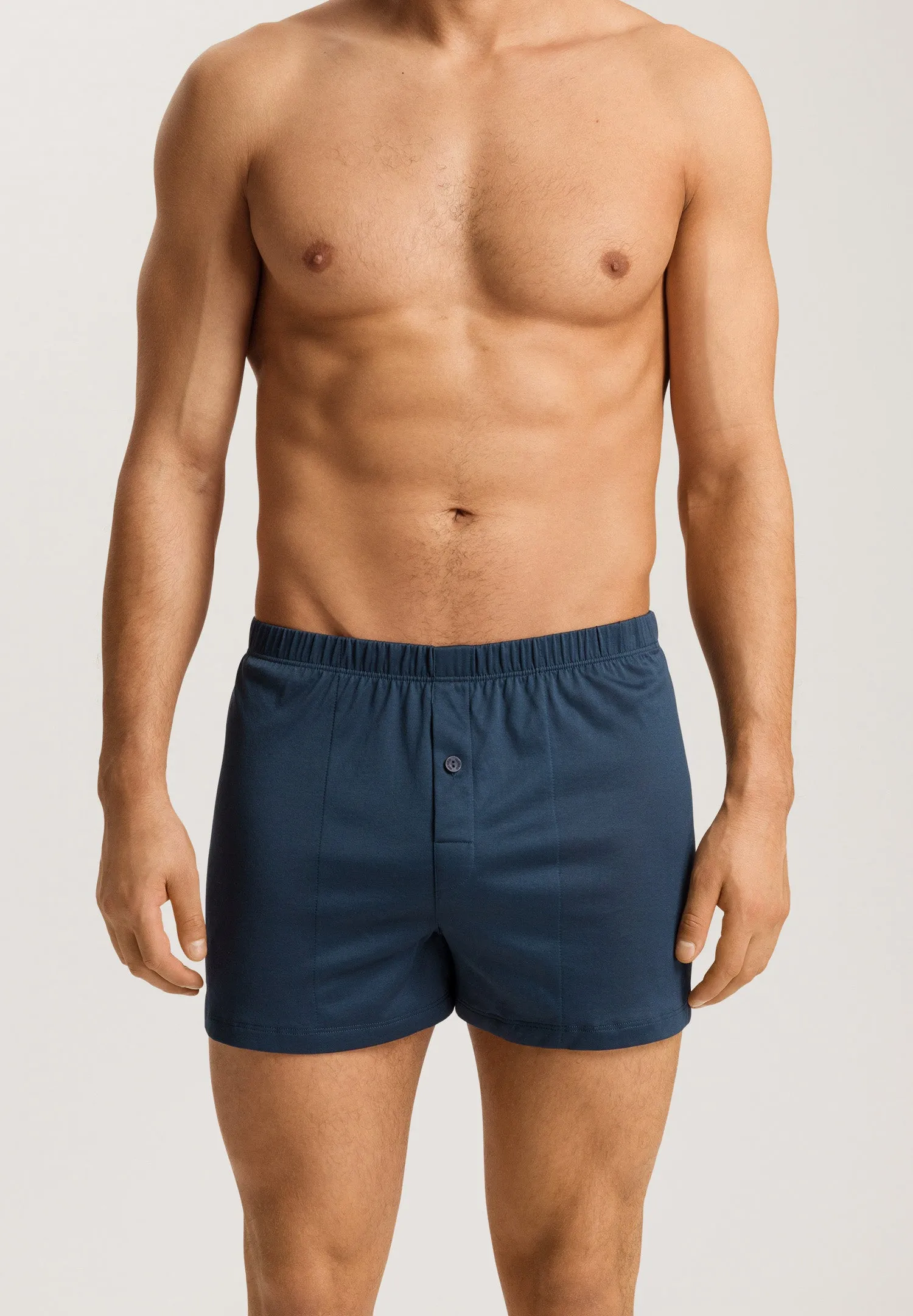 Cotton Sporty Cotton Knit Boxer With Button Fly | Midnight Sky 73505-2644