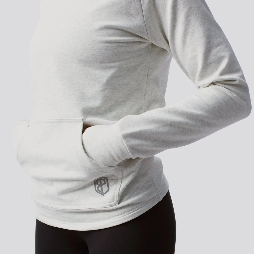 Cowl at the Full Moon Sweatshirt (Heather White)