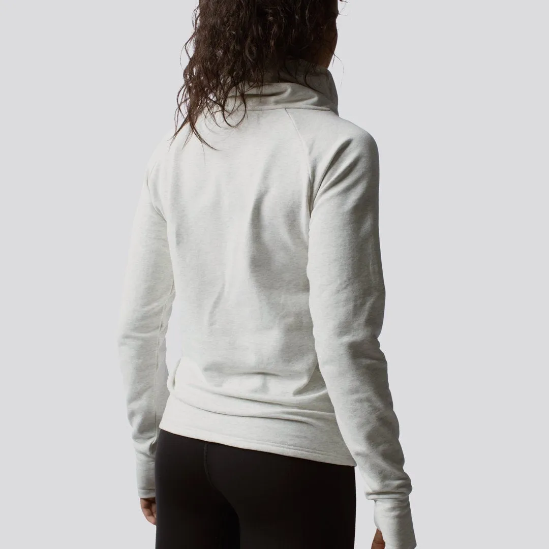 Cowl at the Full Moon Sweatshirt (Heather White)