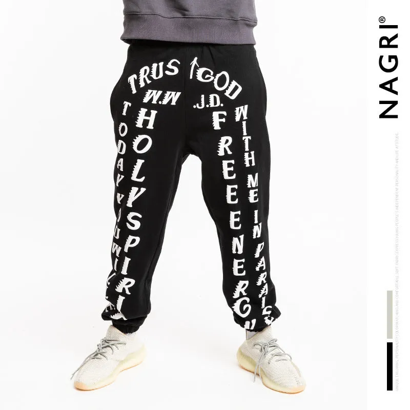 Cpfm Sweatpants Men's Letters Puff Print Loose Men's