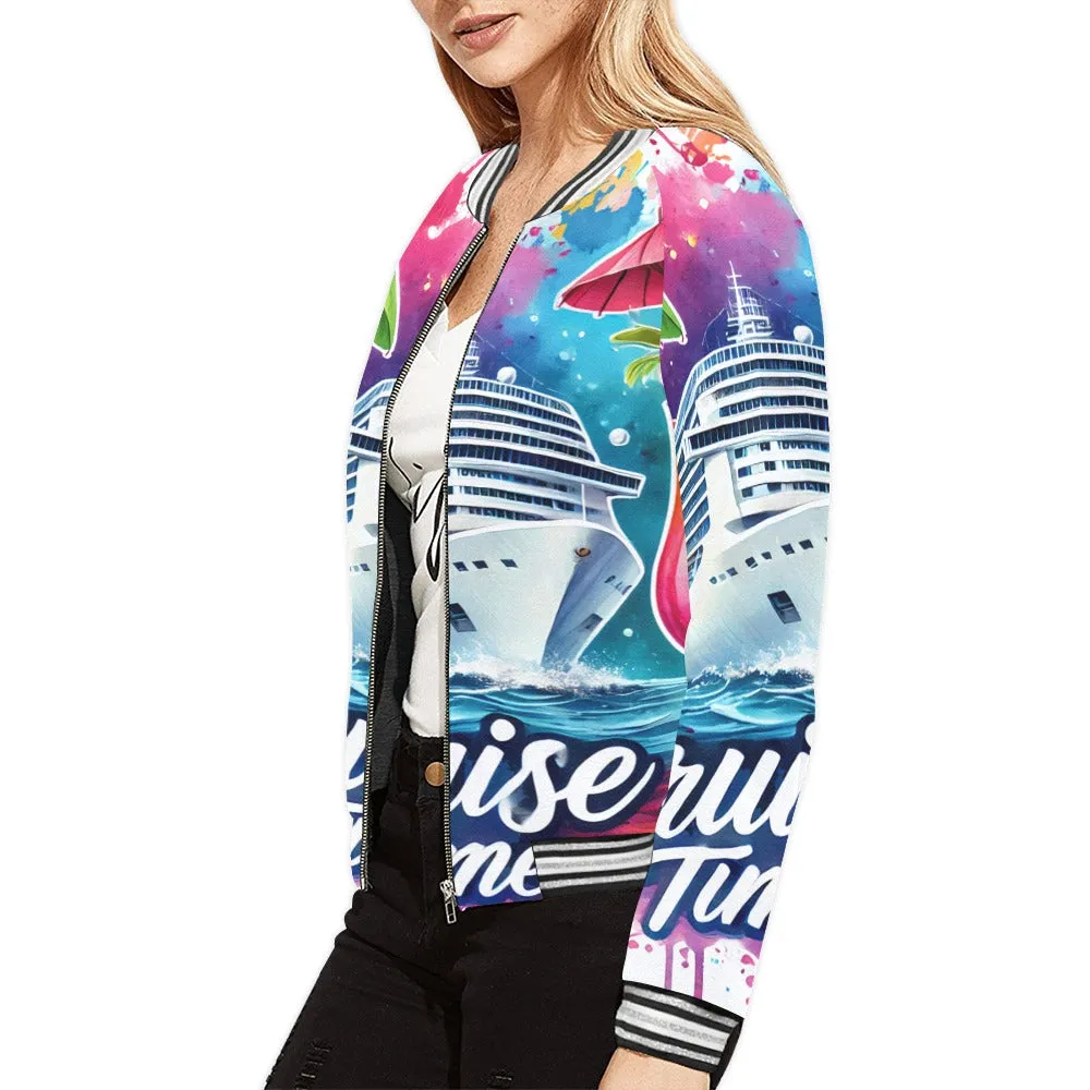 cruise time Bomber Jacket for Women