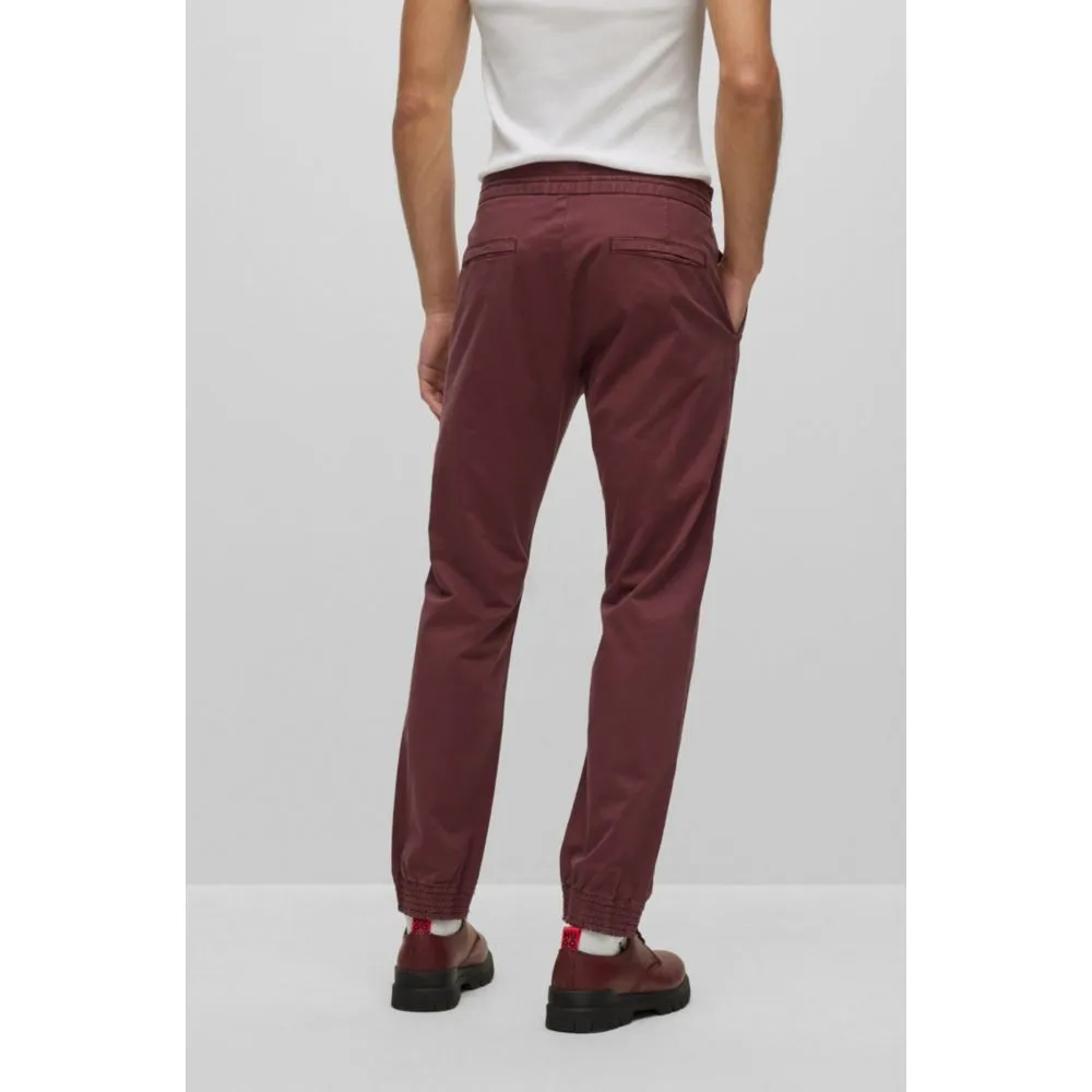 Cuffed slim-fit chinos in stretch-cotton gabardine