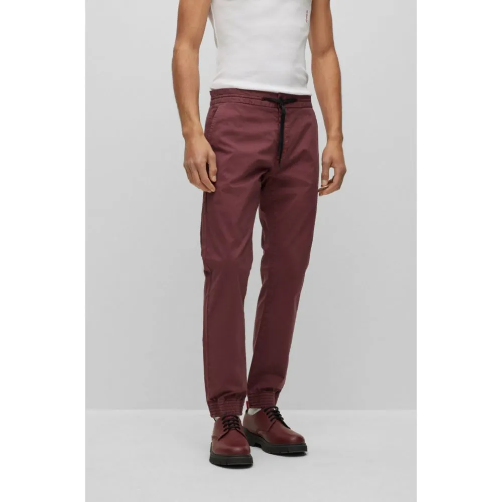 Cuffed slim-fit chinos in stretch-cotton gabardine