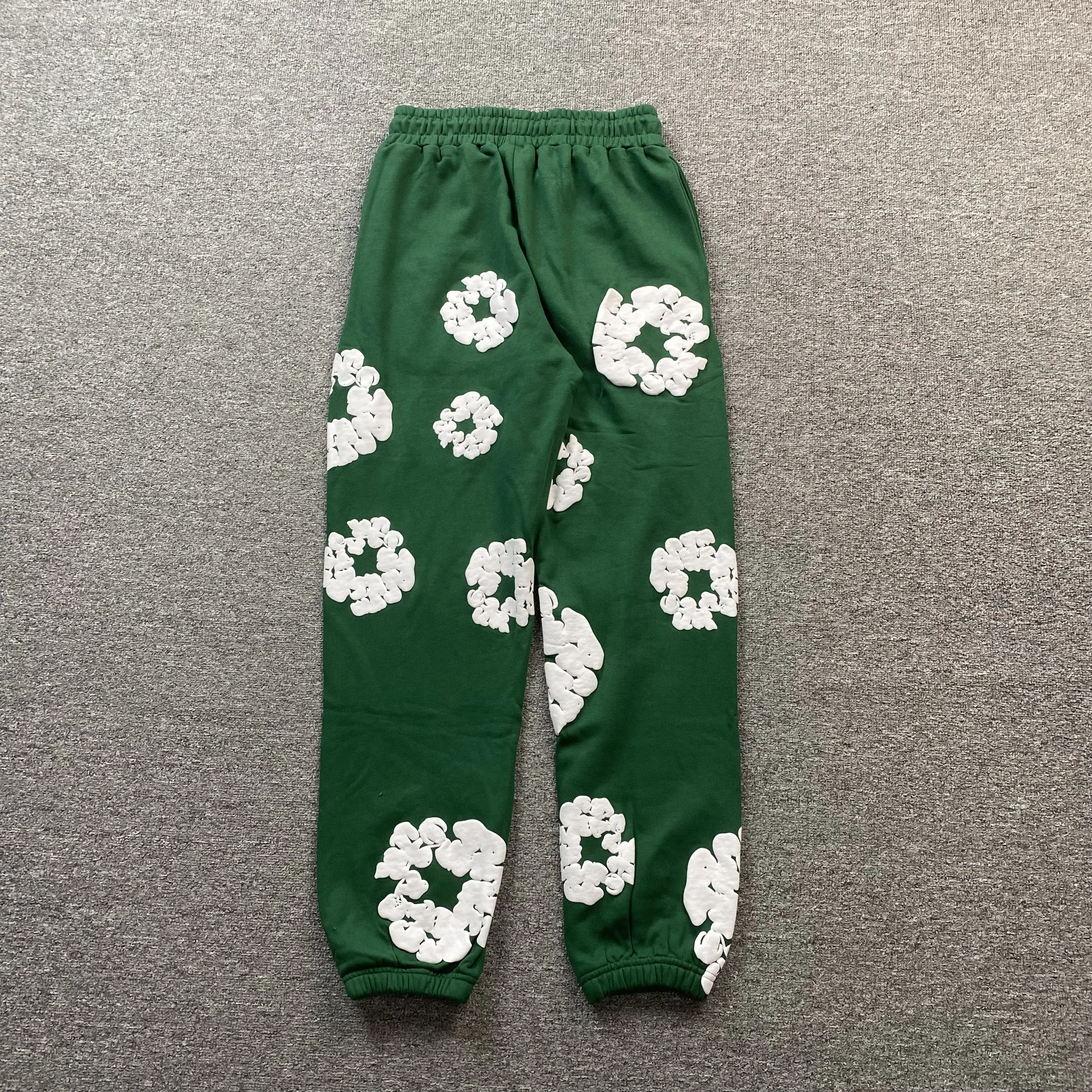 DENIM TEARS COTTON WREATH SWEATPANTS GREEN