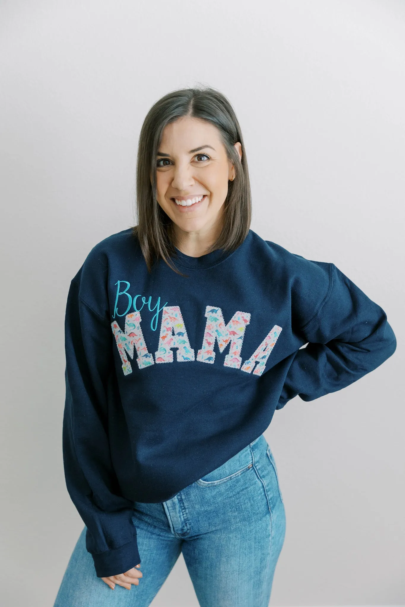 Dinosaur Boy Mom Sweatshirt | Personalized Mama Sweatshirt | Duke & Fox®