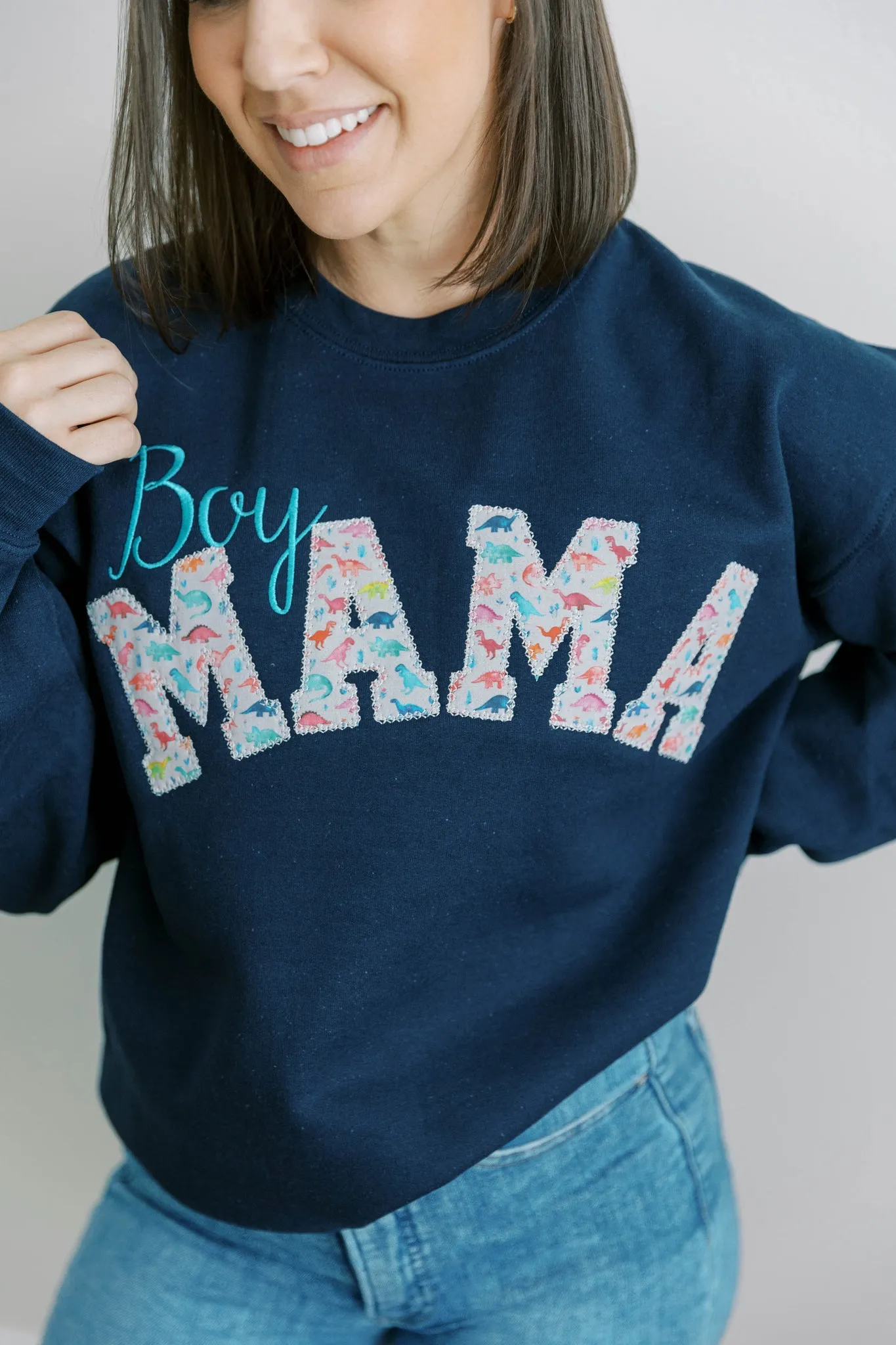 Dinosaur Boy Mom Sweatshirt | Personalized Mama Sweatshirt | Duke & Fox®