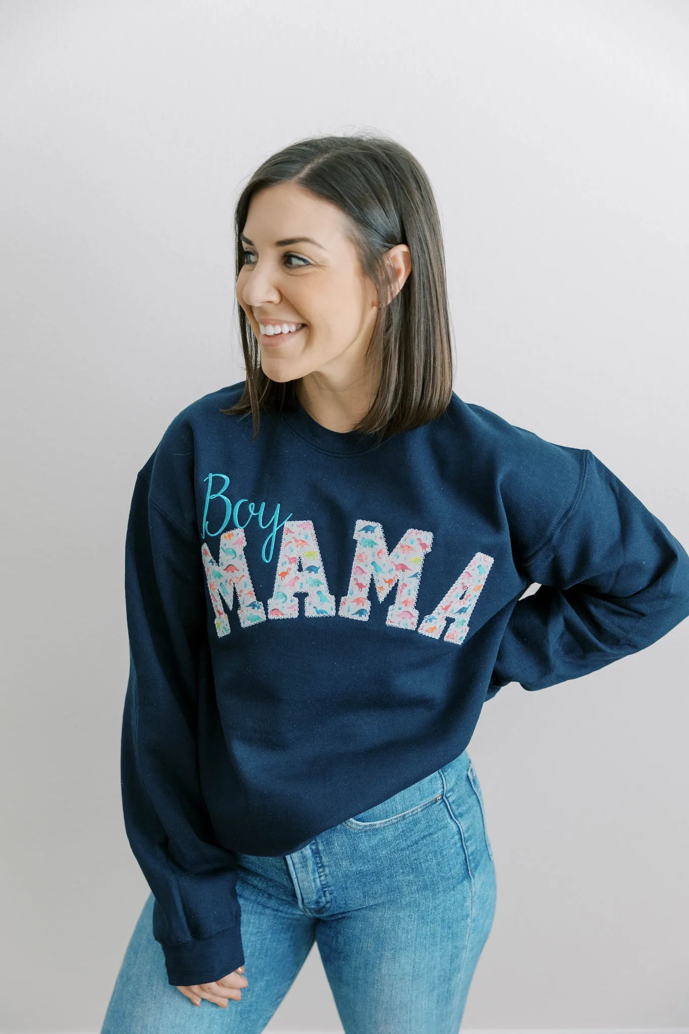 Dinosaur Boy Mom Sweatshirt | Personalized Mama Sweatshirt | Duke & Fox®