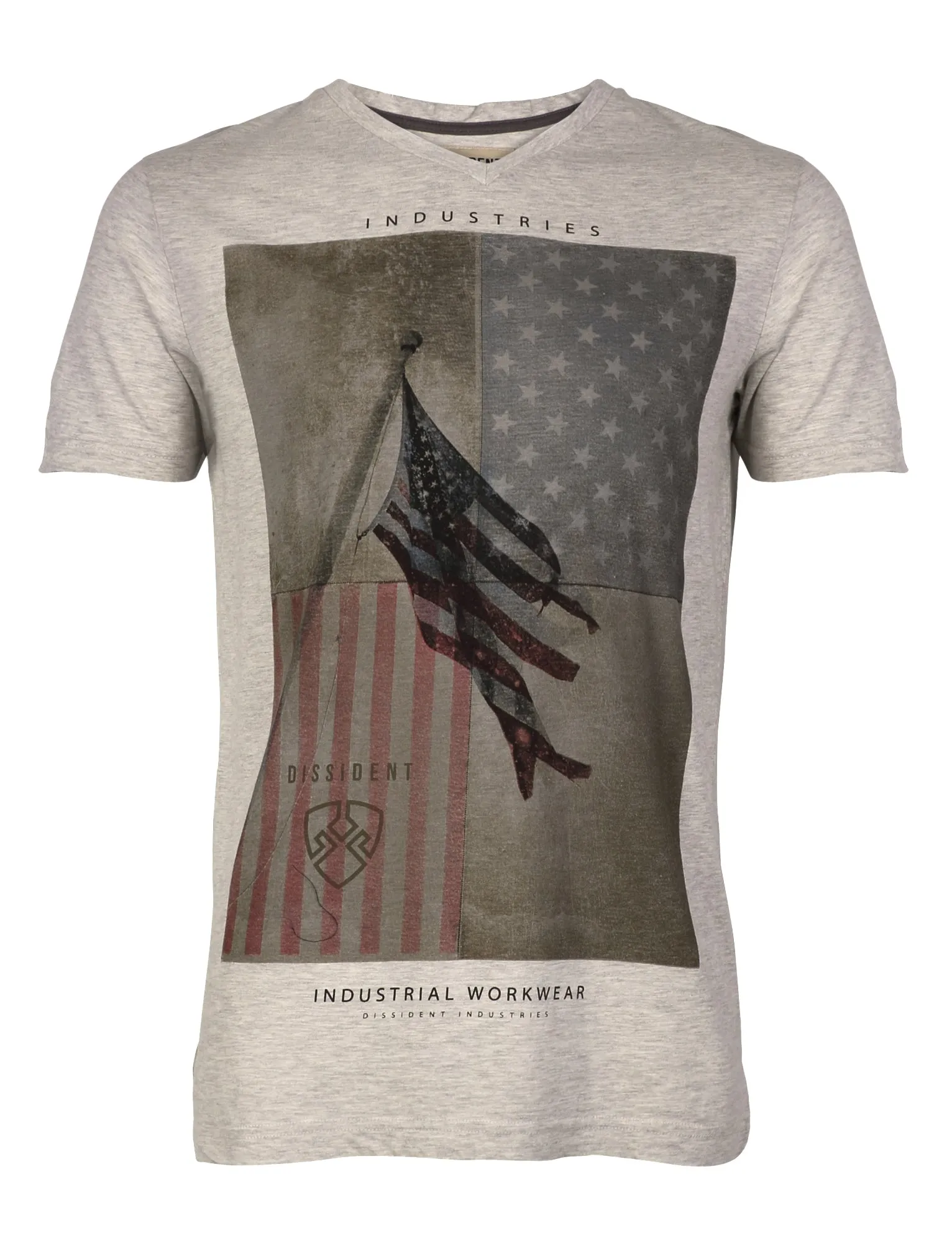 Dissident Flag V Neck T-shirt