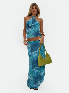 Eleganza Maxi Skirt Blue Multi