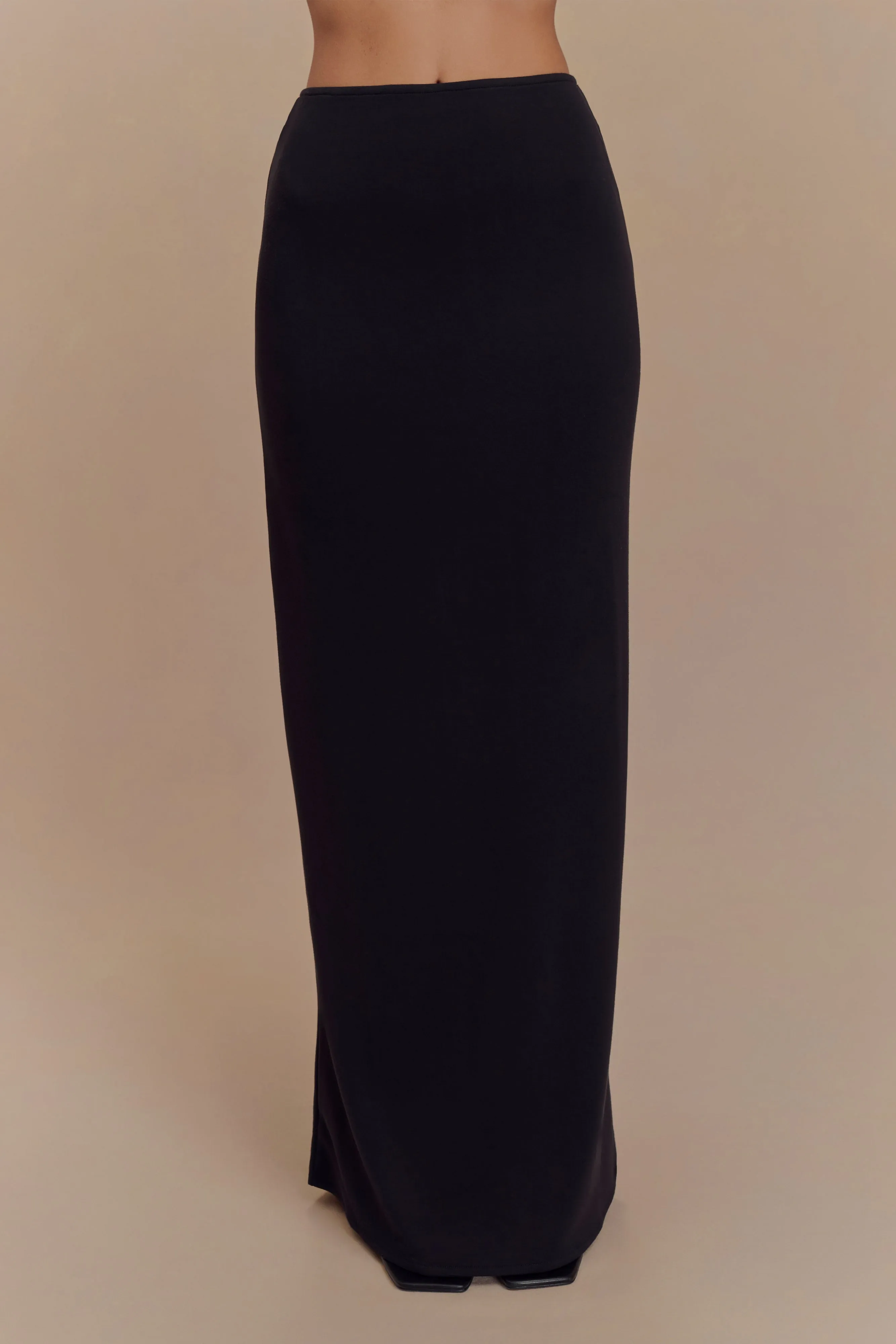 Eris Scuba Jersey Maxi Skirt - Black