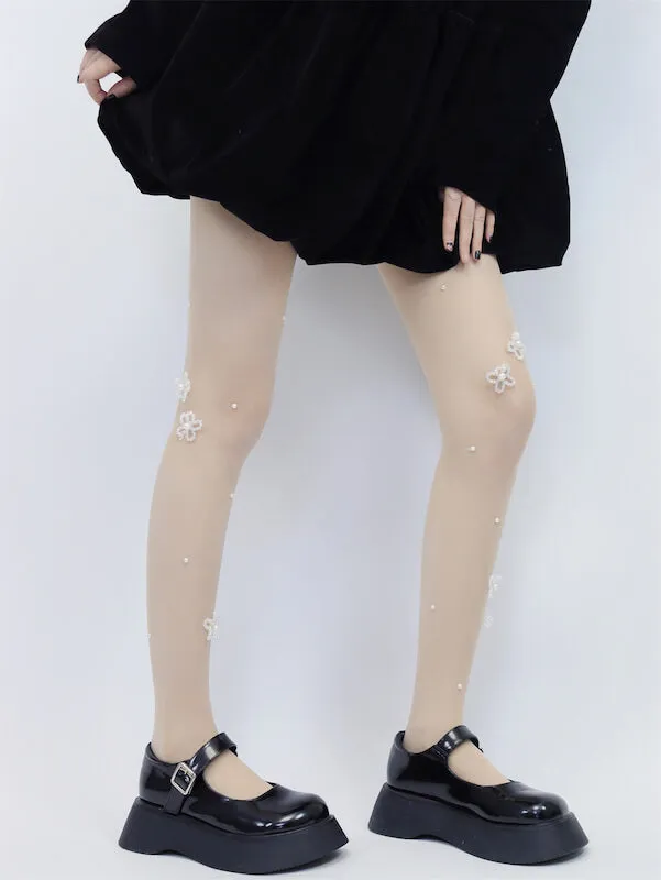 Fairy core doll flower bead tights