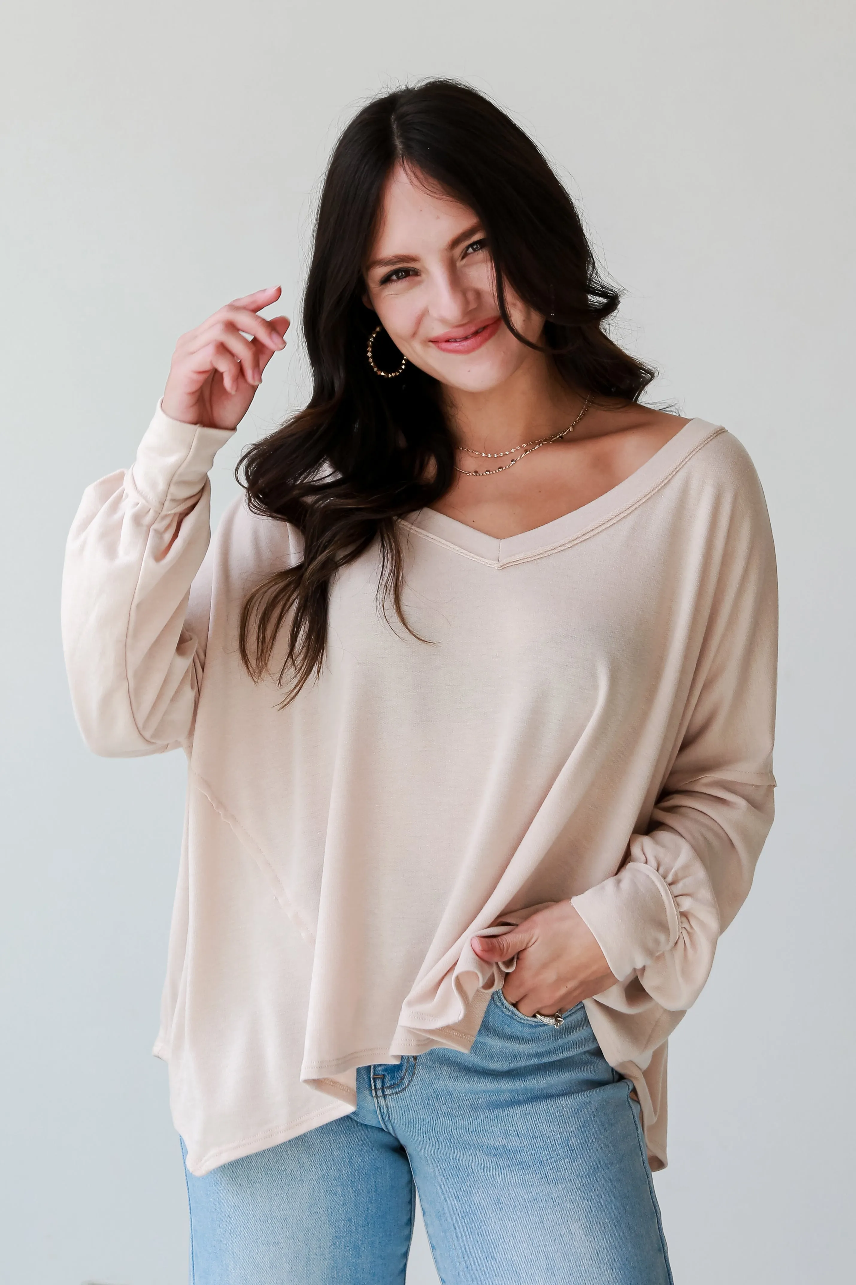 FINAL SALE - Rylee Oversized Knit Top - DOORBUSTER