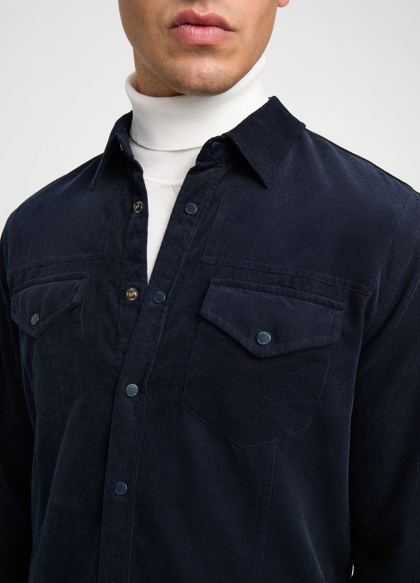 Fine Cord Shirt Navy