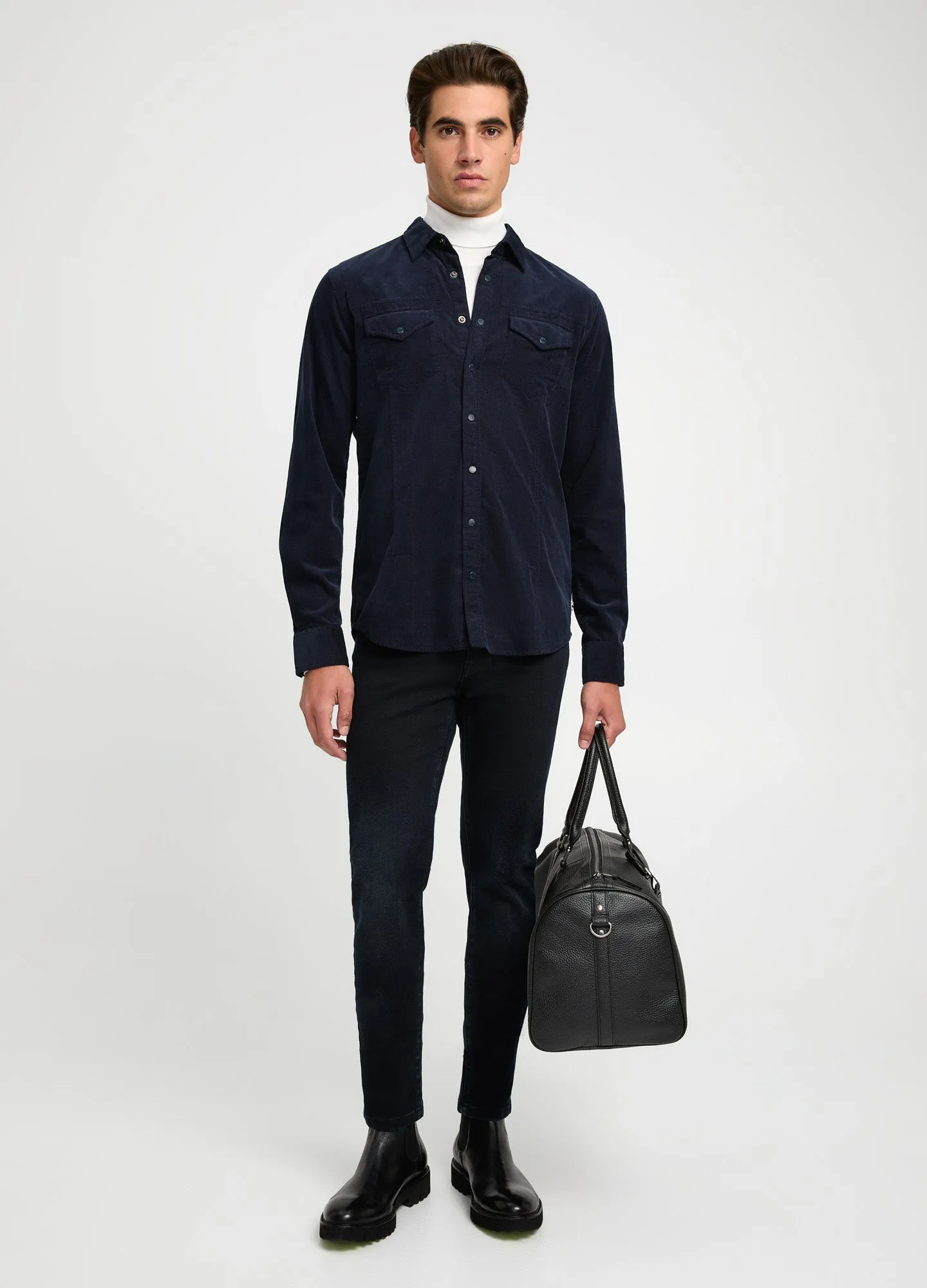 Fine Cord Shirt Navy