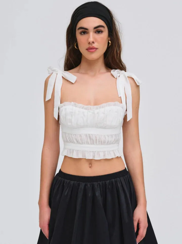 For Love & Lemons Chantilly Crop Top