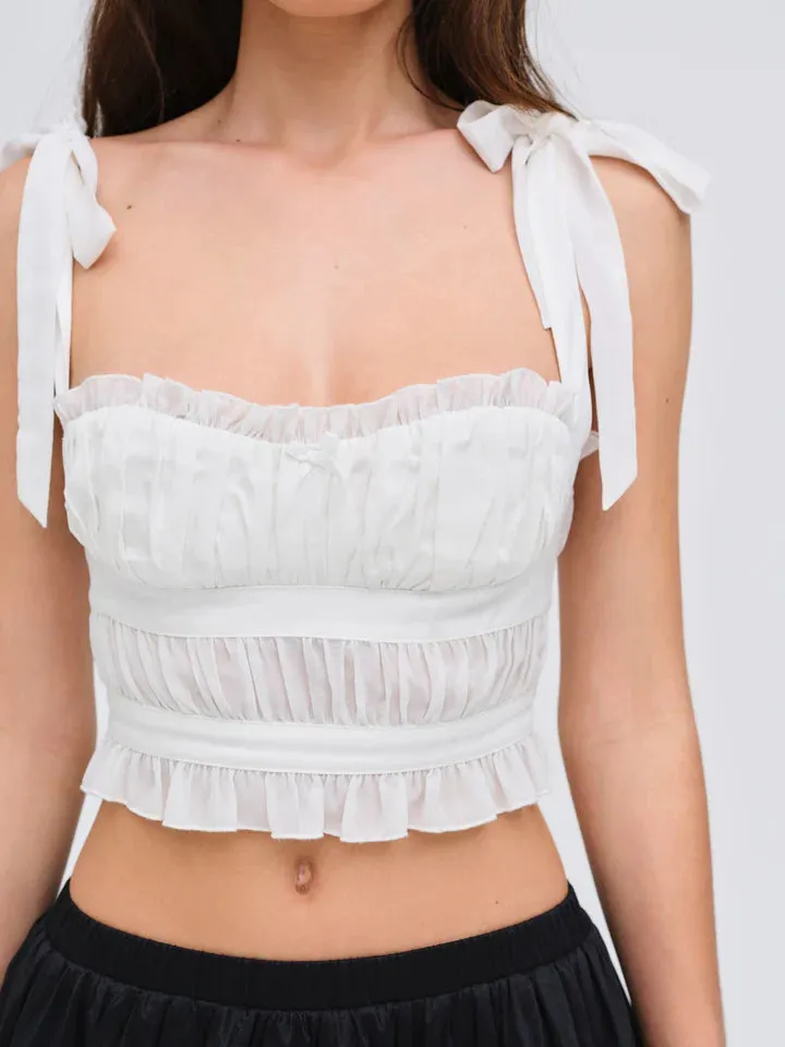 For Love & Lemons Chantilly Crop Top