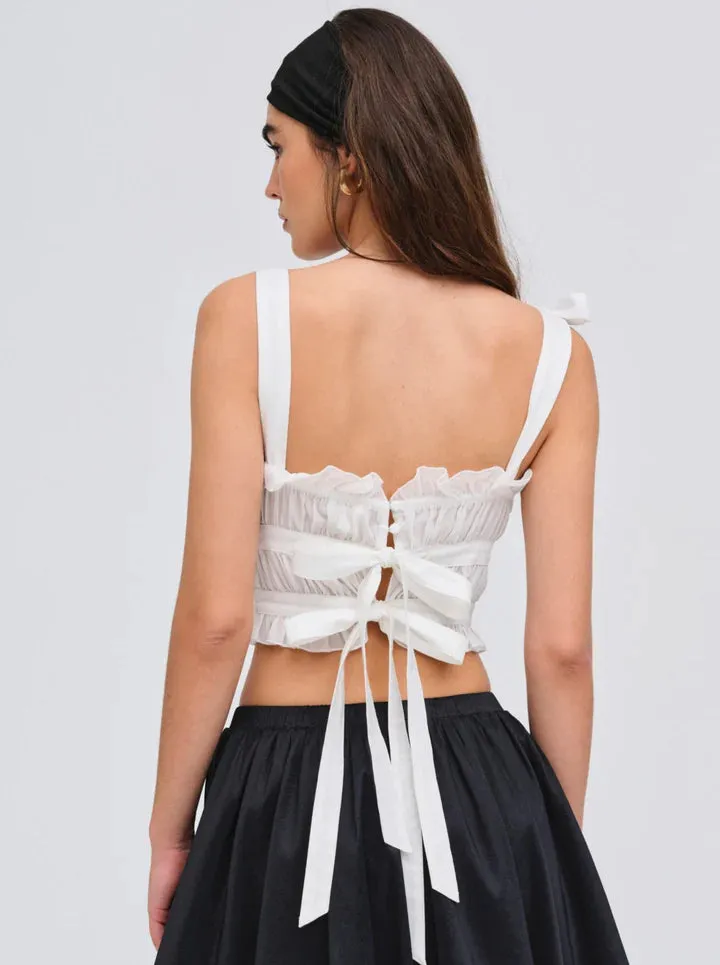 For Love & Lemons Chantilly Crop Top