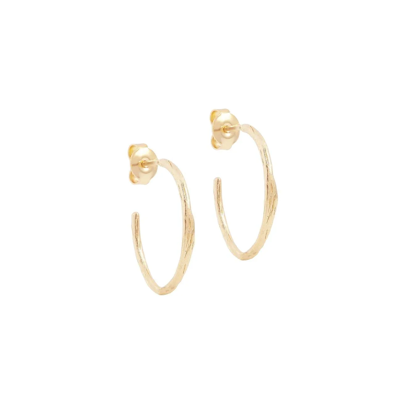 Gold Devotion Hoop Earrings