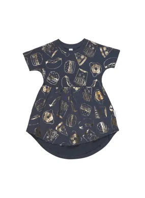 Gold Food Swirl Dress