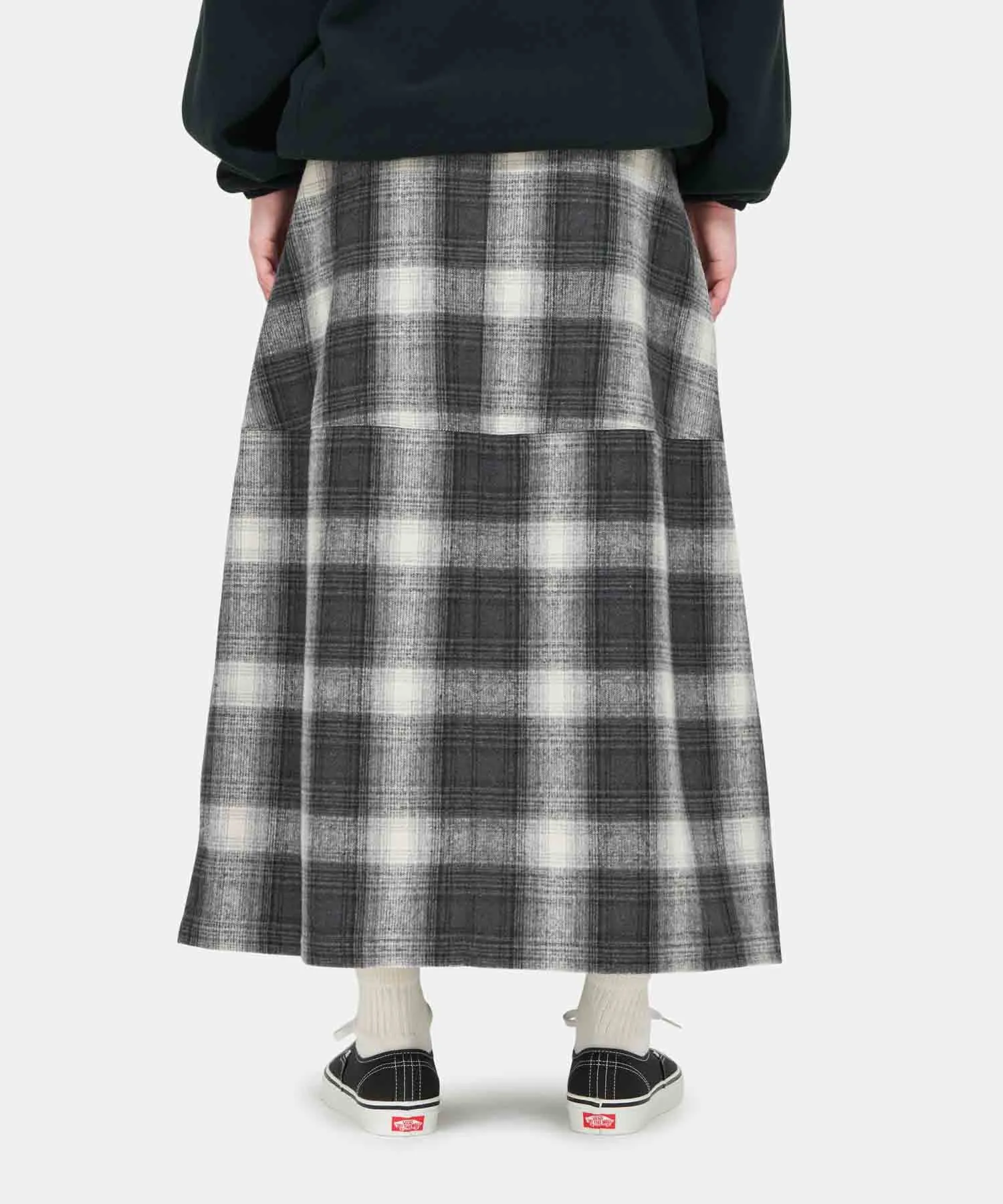 Gramicci Wool Paneled Skirt Plaid