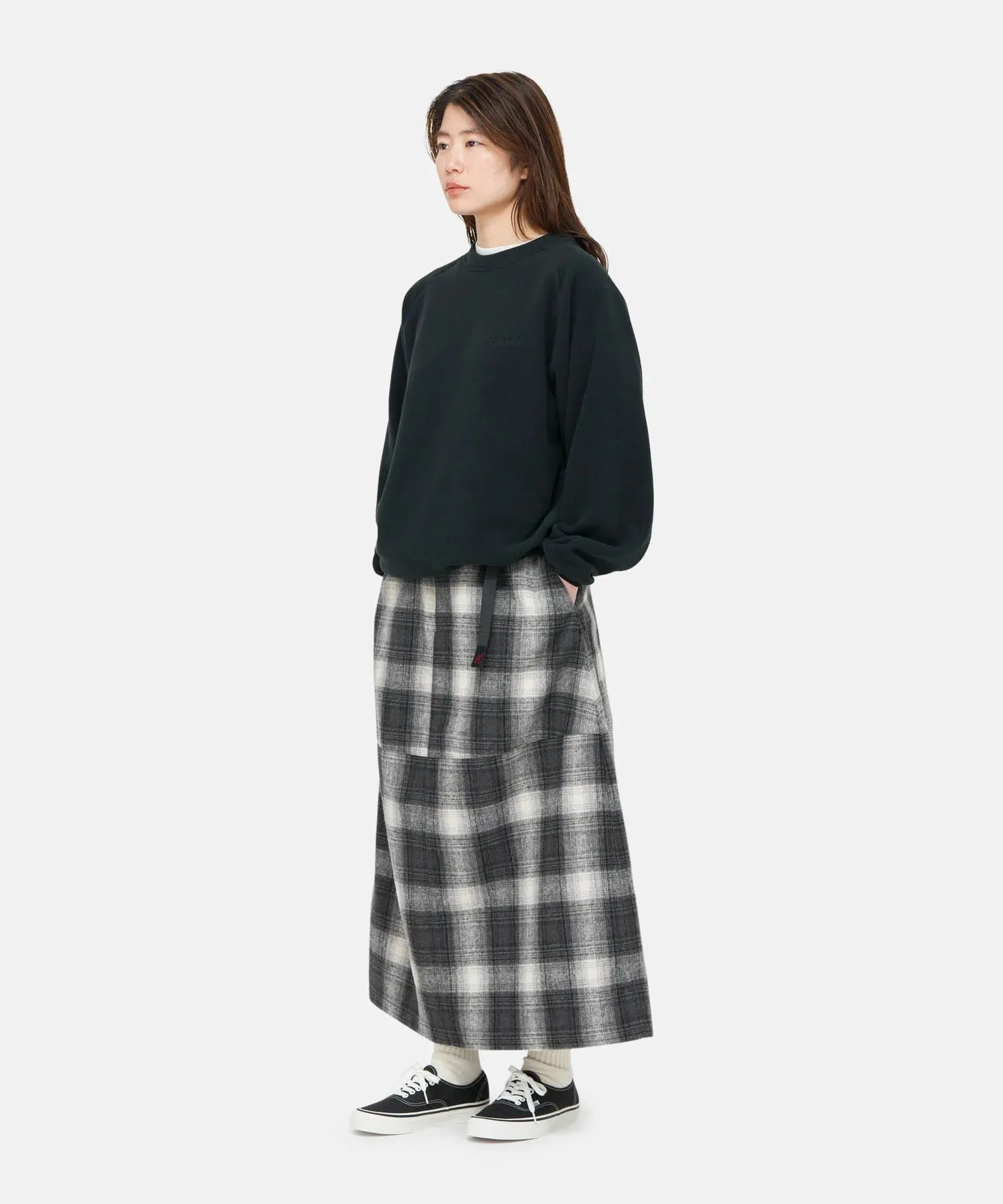 Gramicci Wool Paneled Skirt Plaid