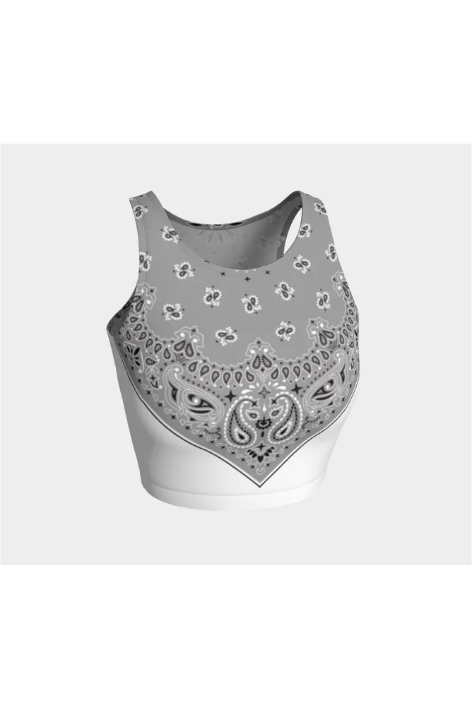 Gray Bandana Athletic Top