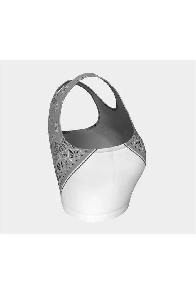 Gray Bandana Athletic Top