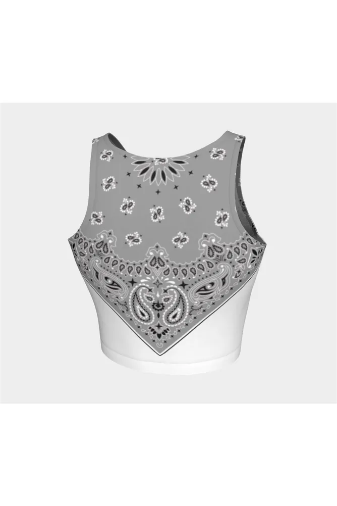 Gray Bandana Athletic Top