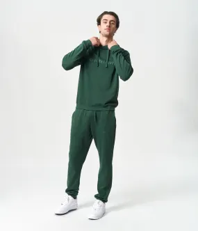 Green bamboo hoodie track suit with logo