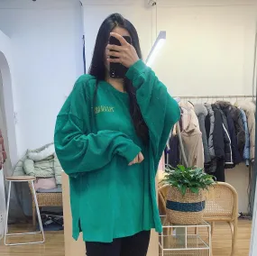 Green Oversize long sleeves