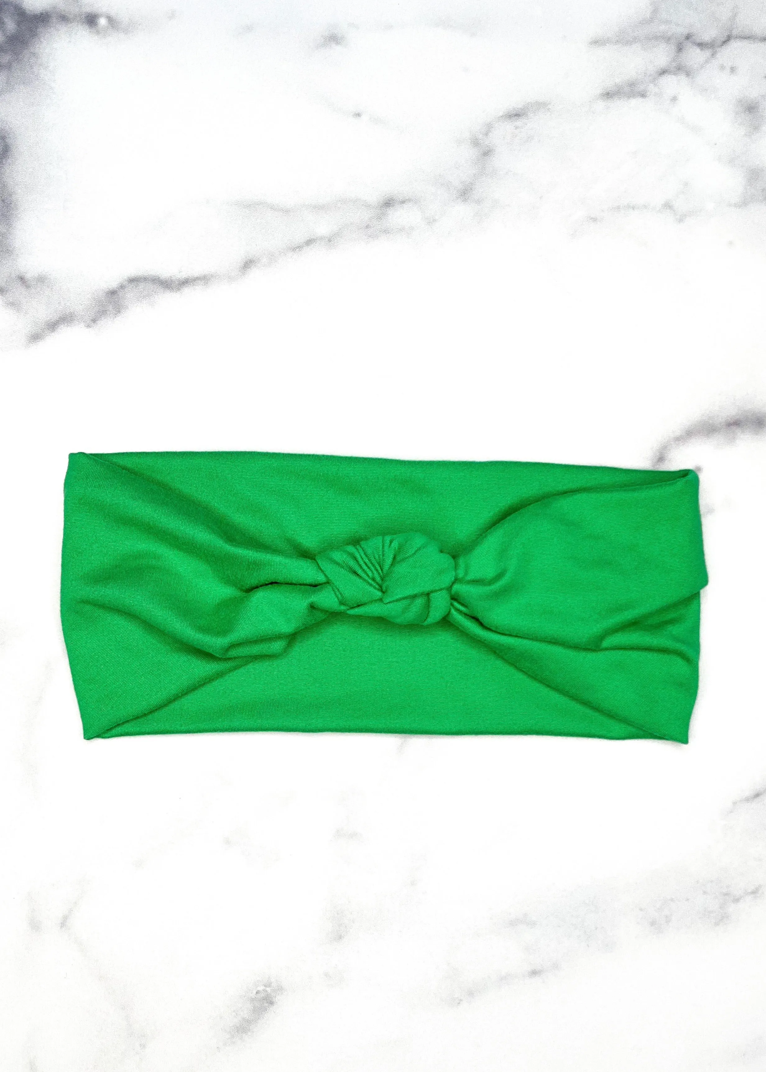 Green Top Knot Headband