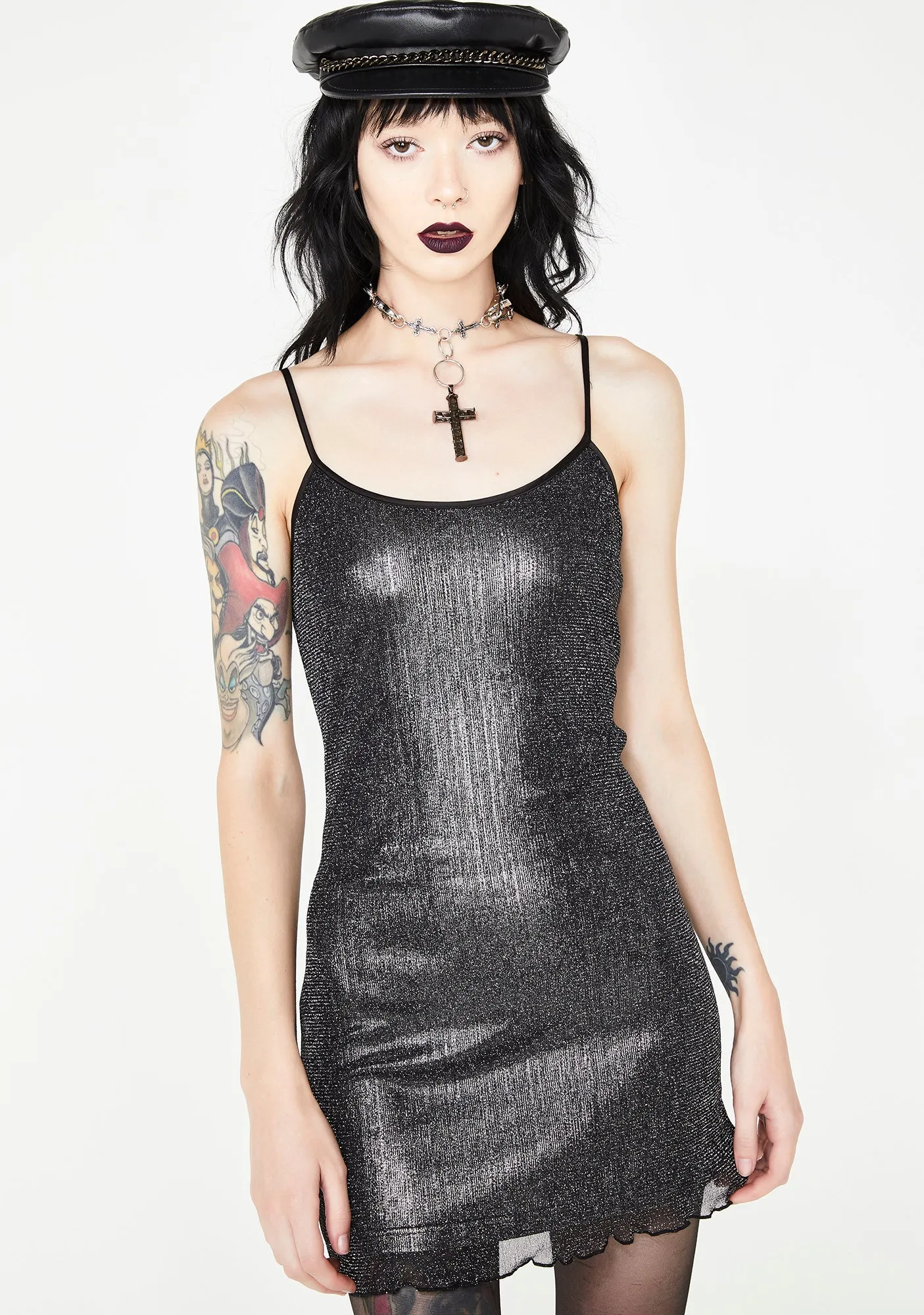 Gun Smoke Slip Dress