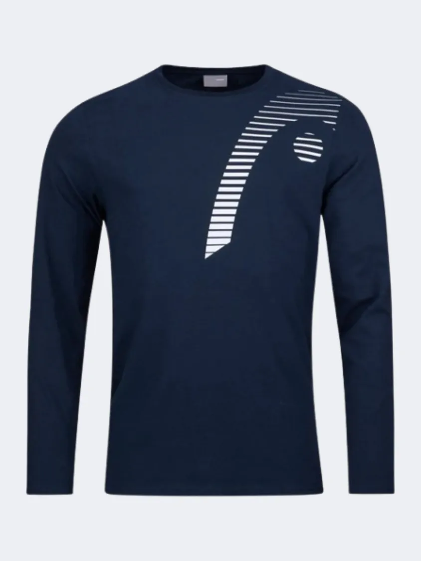 Head Club 22 Cliff Men Tennis Long Sleeve Dark Blue/White