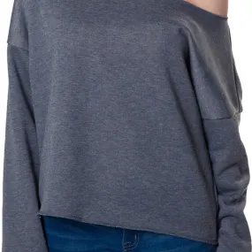 Heathered Gray Cut Off Sweatshirt