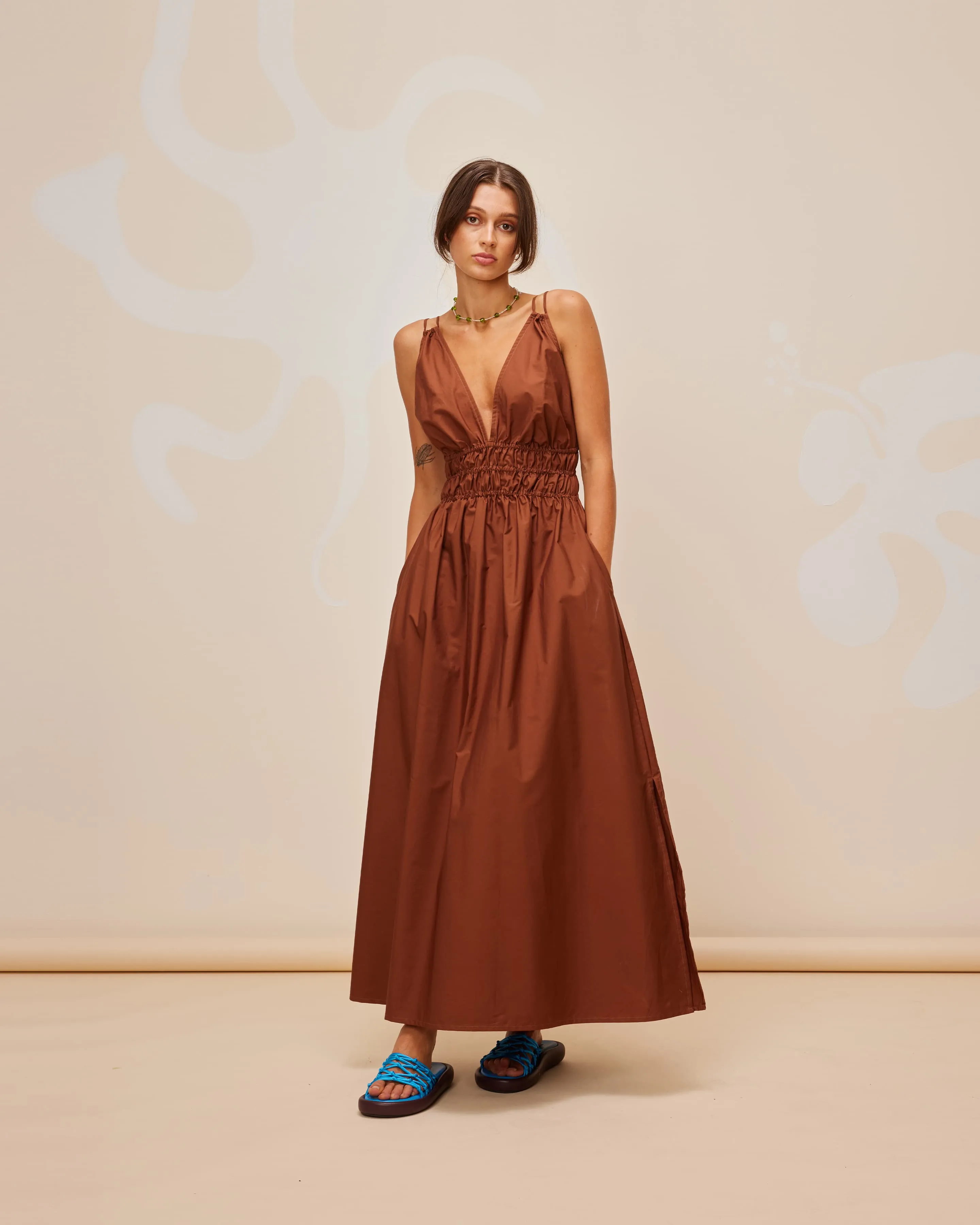 HERO MAXI DRESS CHOCOLATE