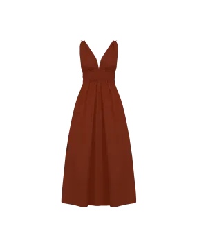 HERO MAXI DRESS CHOCOLATE