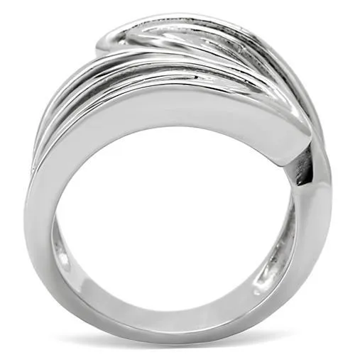 High polished (no plating) Stainless Steel Ring with No Stone for Women Style TK153