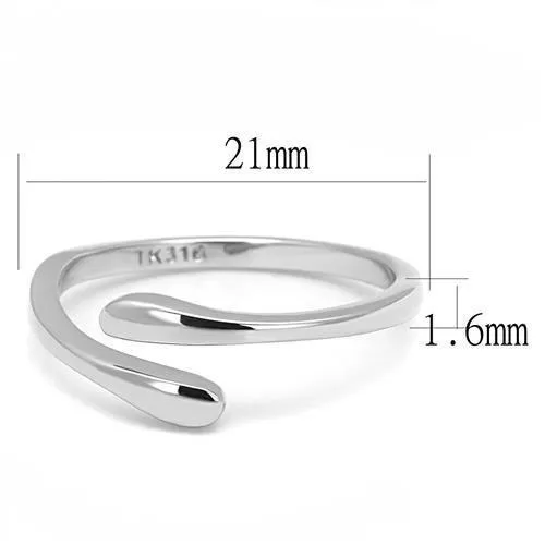 High polished (no plating) Stainless Steel Ring with No Stone for Women Style TK3029