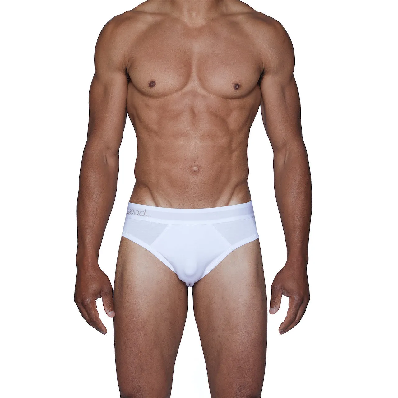 Hip Brief in White by Wood Underwear