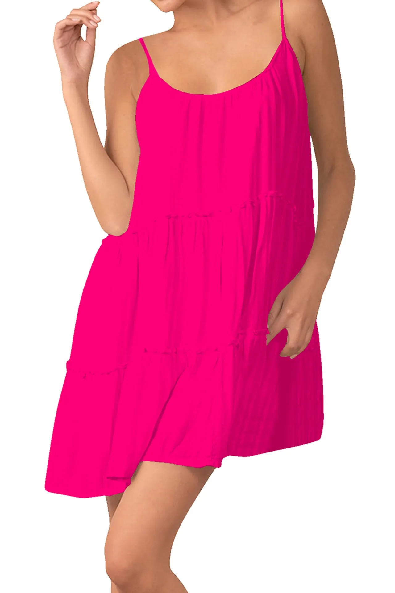 Hot Pink Slip Dress for women