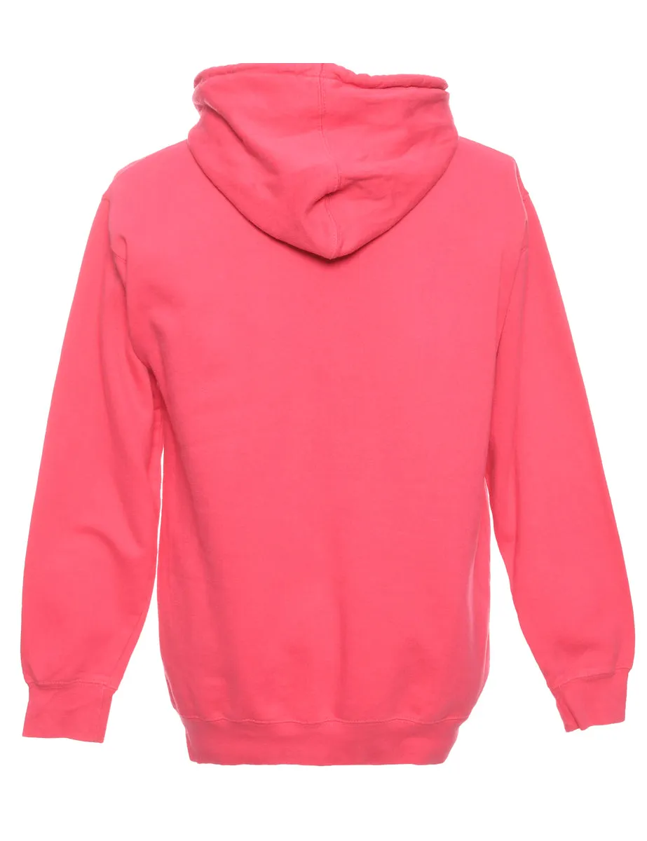 Houston Printed Pink Hoodie - S