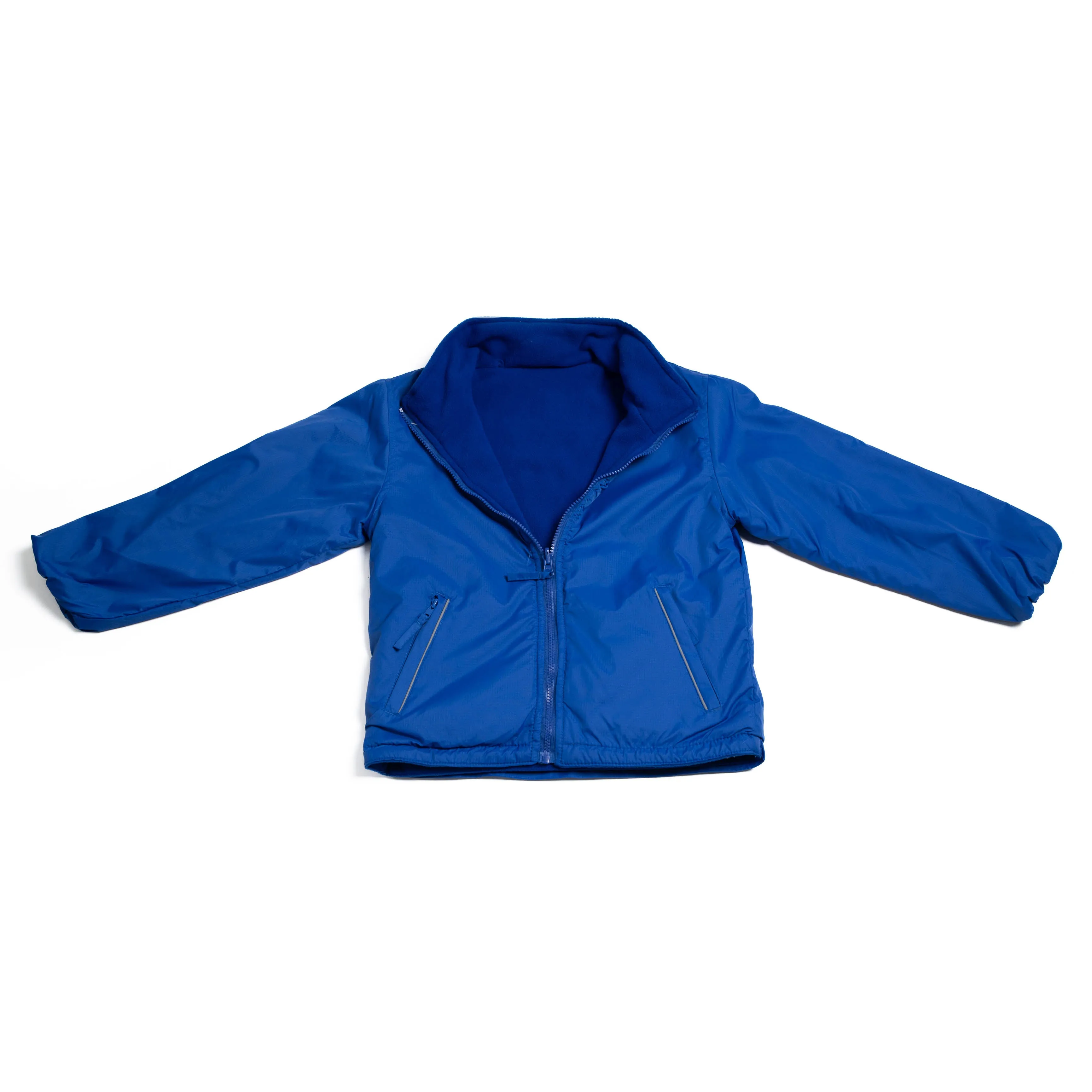 HUNTER  JACKET <BR>
Ideal School Jacket, Nylon Outer, Fleece interior, Reflective Piping <BR>