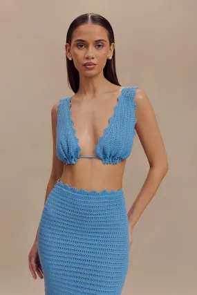 Jadia Crochet Bralette - Cornflower Blue