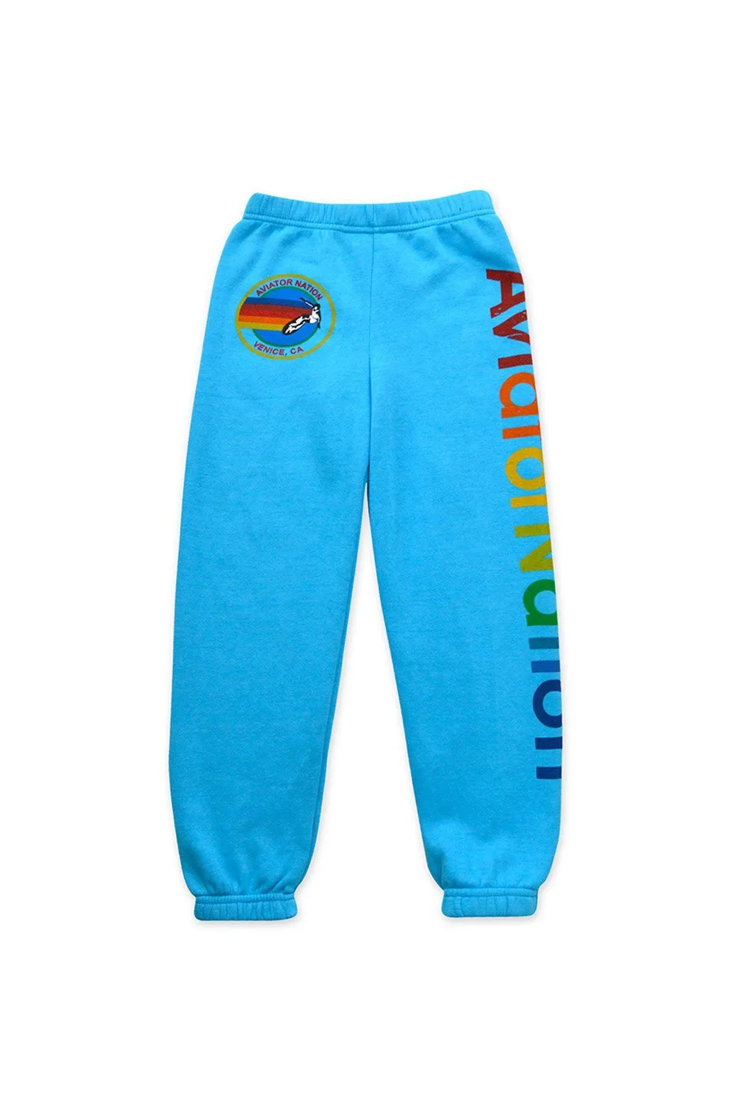 KID'S AVIATOR NATION SWEATPANTS - NEON BLUE