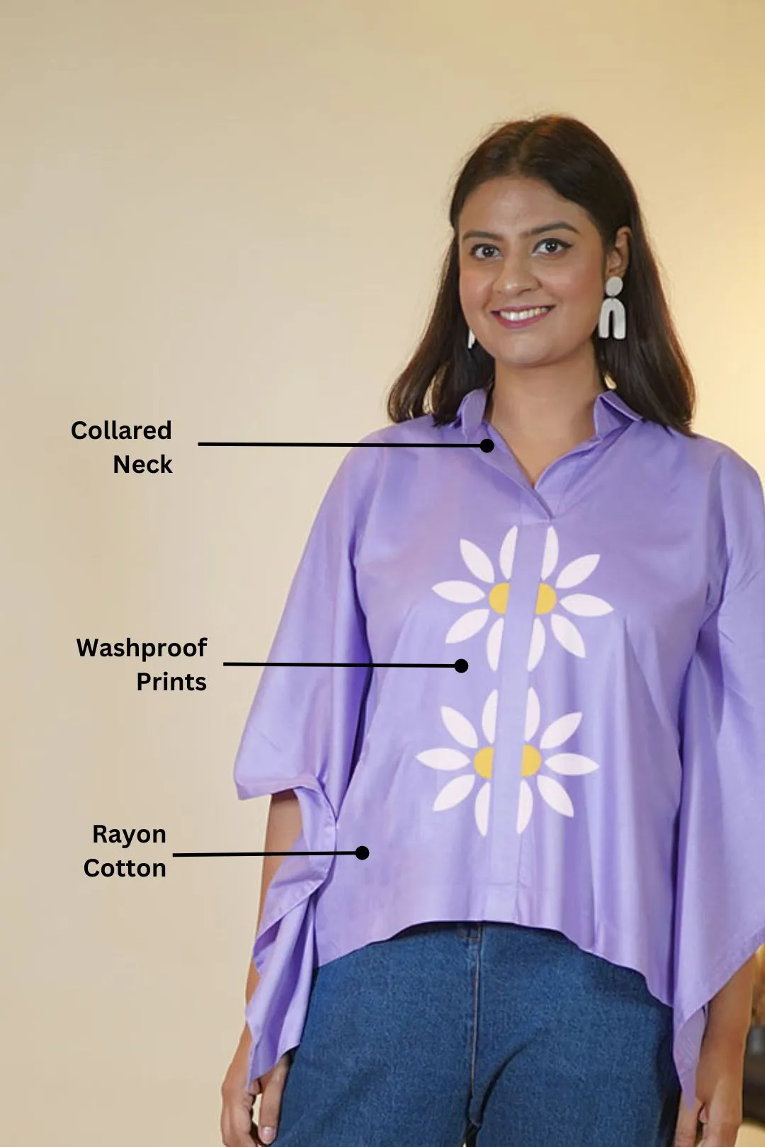 Lavender Kaftan Top - Aster