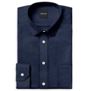 Long Sleeve Linen Shirt in Navy