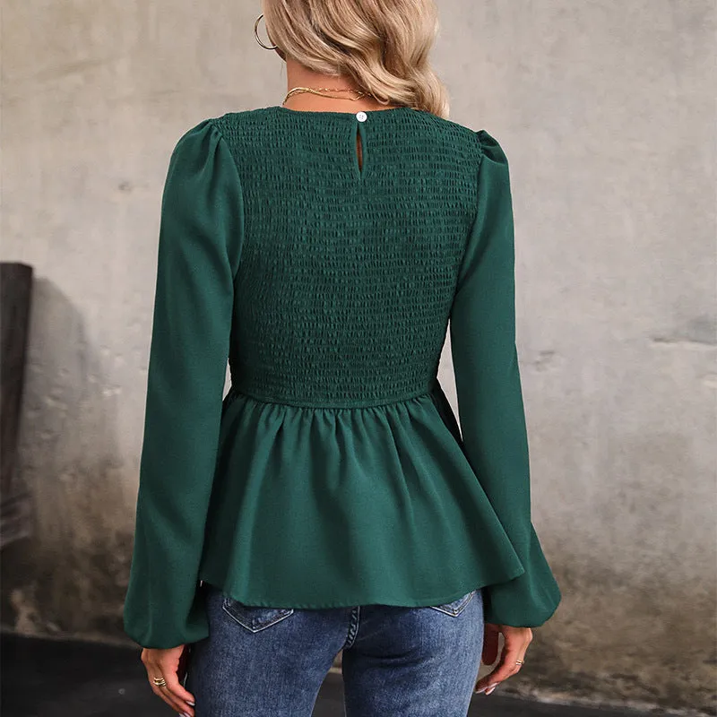 Long Sleeve Pullover Shirt Commuter Style Top