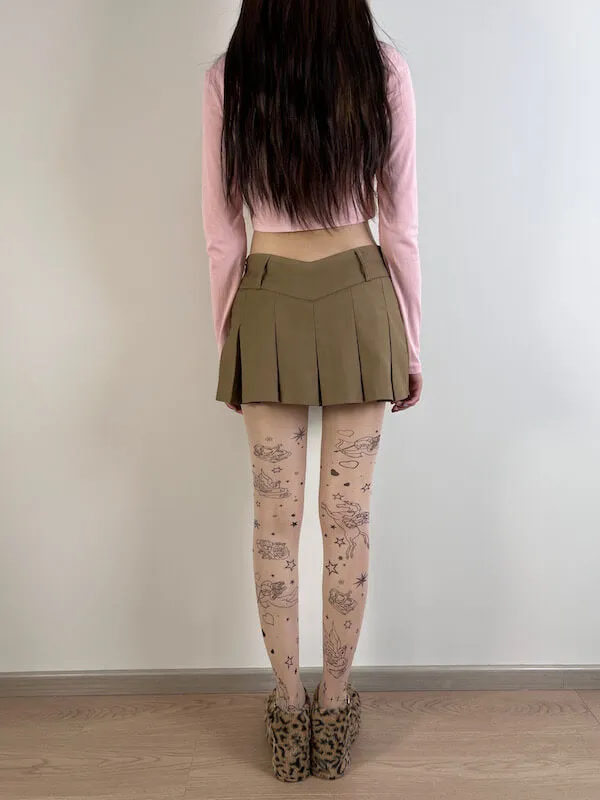 Love cupid tattoo tights