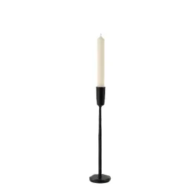 Luna Black Forged Candlestick Medium