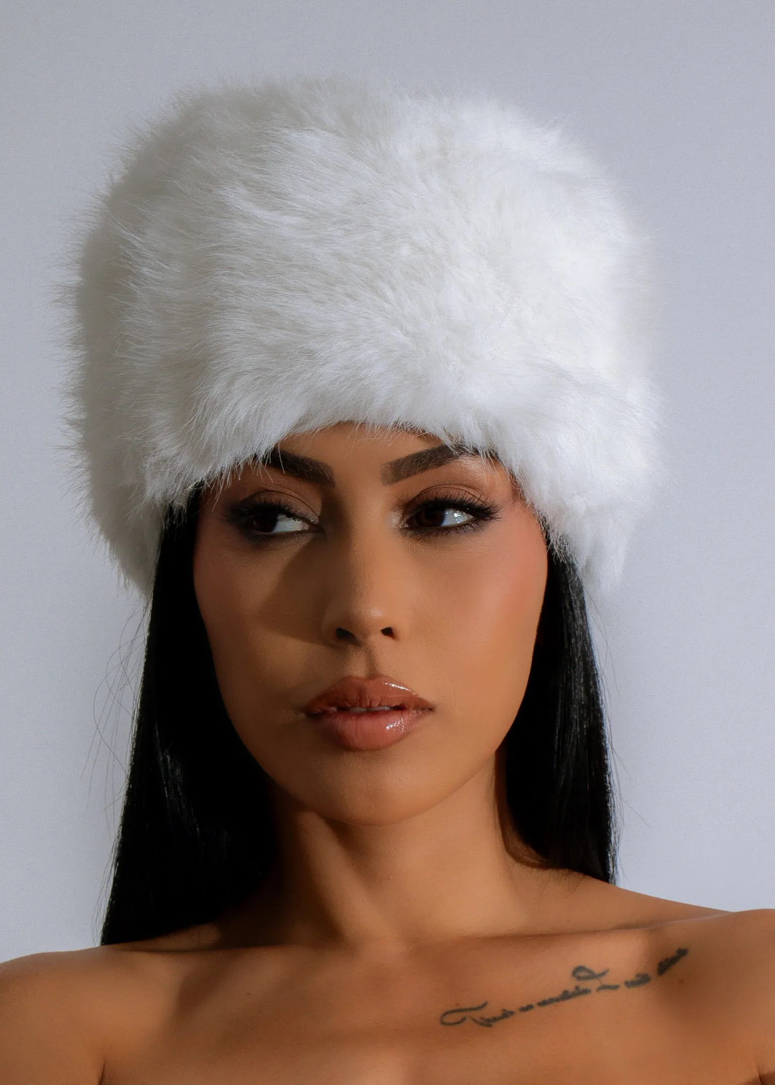 Luxe Winter Whisper Faux Fur Hat White